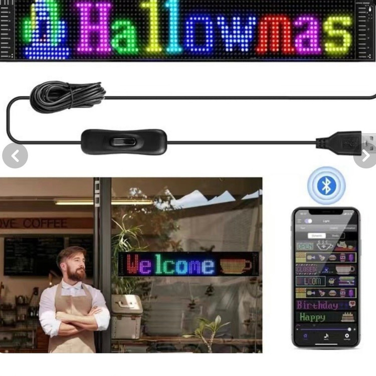 پنل ماتریکسی LED منعطف کد 06 (سایز 28 سانتیمتر در 192 سانتیمتر)